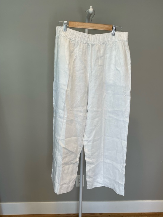 Tahari Pants - Tahari White 100% Linen Casual Pants